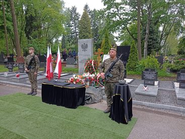 Uroczystości pogrzebowe ekshumowanego przez Instytut Pamięci Narodowej Kazimierza Szczepańskiego „Wichra” z Raczyna